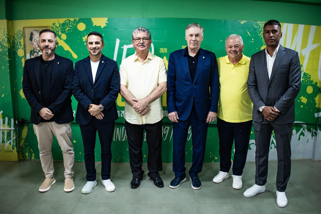 Carlo Ancelotti, técnico da Seleção Brasileira, visita o Maião para jogo entre Mirassol x Santos